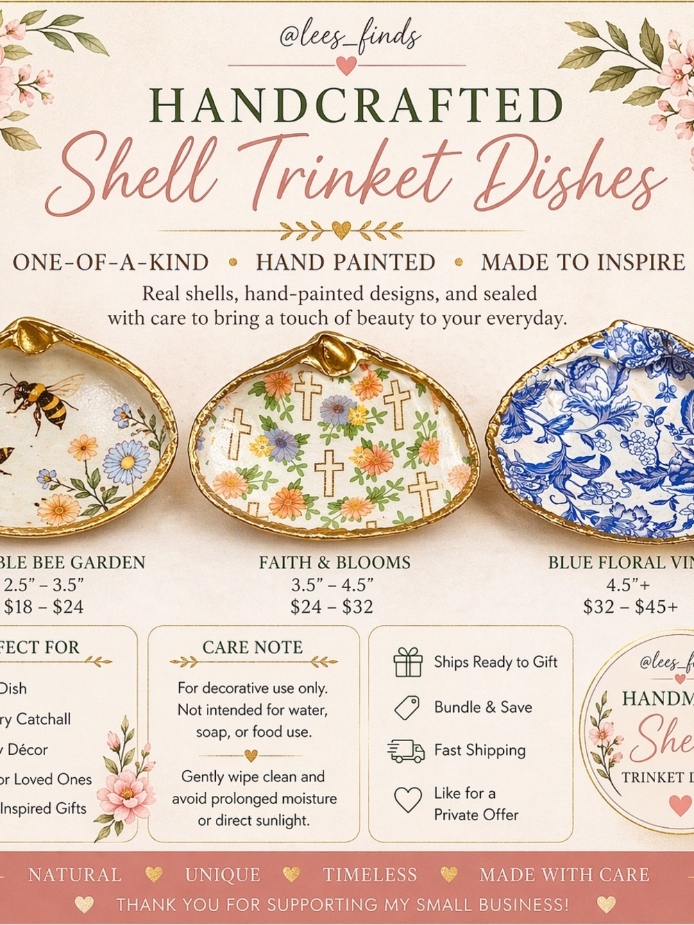 Hand Painted Decorative Shell - Picture 7 of 7